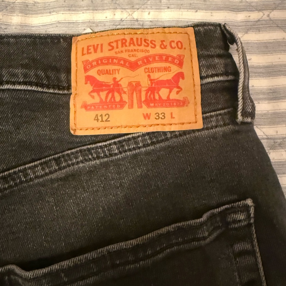 Levi's Black Jeans with Iconic Leather Patch and Contrast Stitching